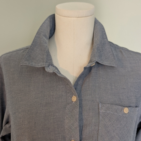 Patagonia Women's Top Tunic Grey Organic Cotton Blend Long Sleeve Size M - Picture 5 of 16